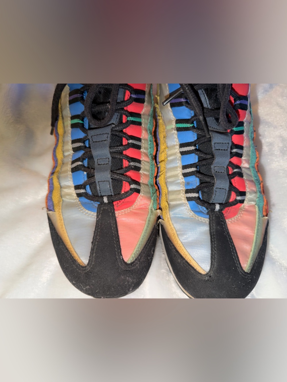 Nike Multicolor Men's Air Max 95 Sneakers - Black/Blue/Yellow/Orange/Purple - Picture 7 of 11